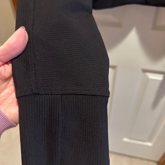 Black Half-Zip Ribbed Pullover - Picture 2 of 5